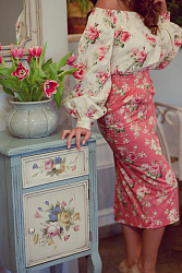 Ткани LifeStyle  платья 2014 - платья в цветочек ,собрание романтических образов.